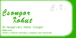 csongor kohut business card